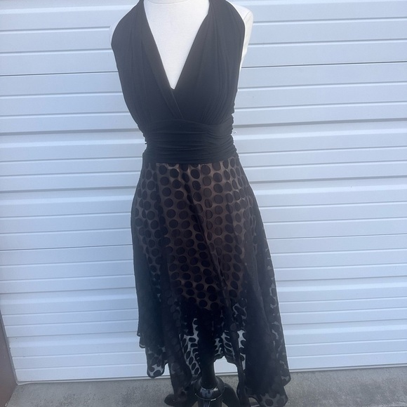 Connected Apparel Elegant Black Halter Dress size 8 - Picture 1 of 7